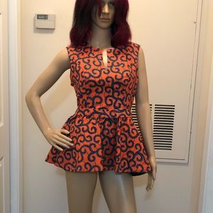 Ankara peplum top made from african print (Peplum)